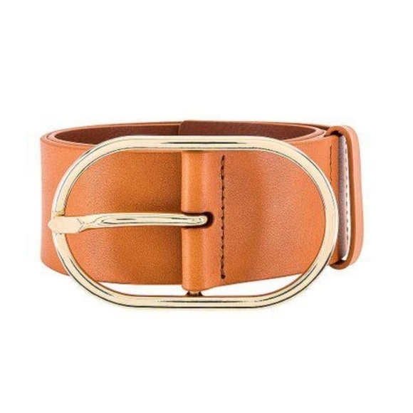 Frame Denim Grand Oval Buckle Belt SzLarge in Natural 41” - Picture 1 of 8